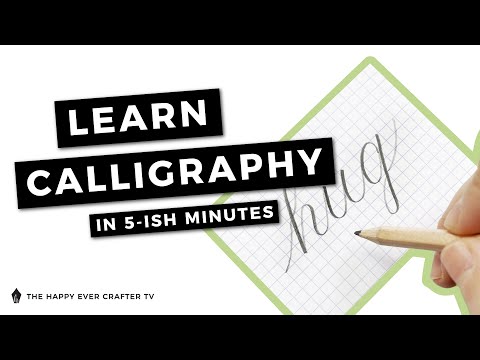 Learn Calligraphy in 5(ish) Minutes With Just a PENCIL! 