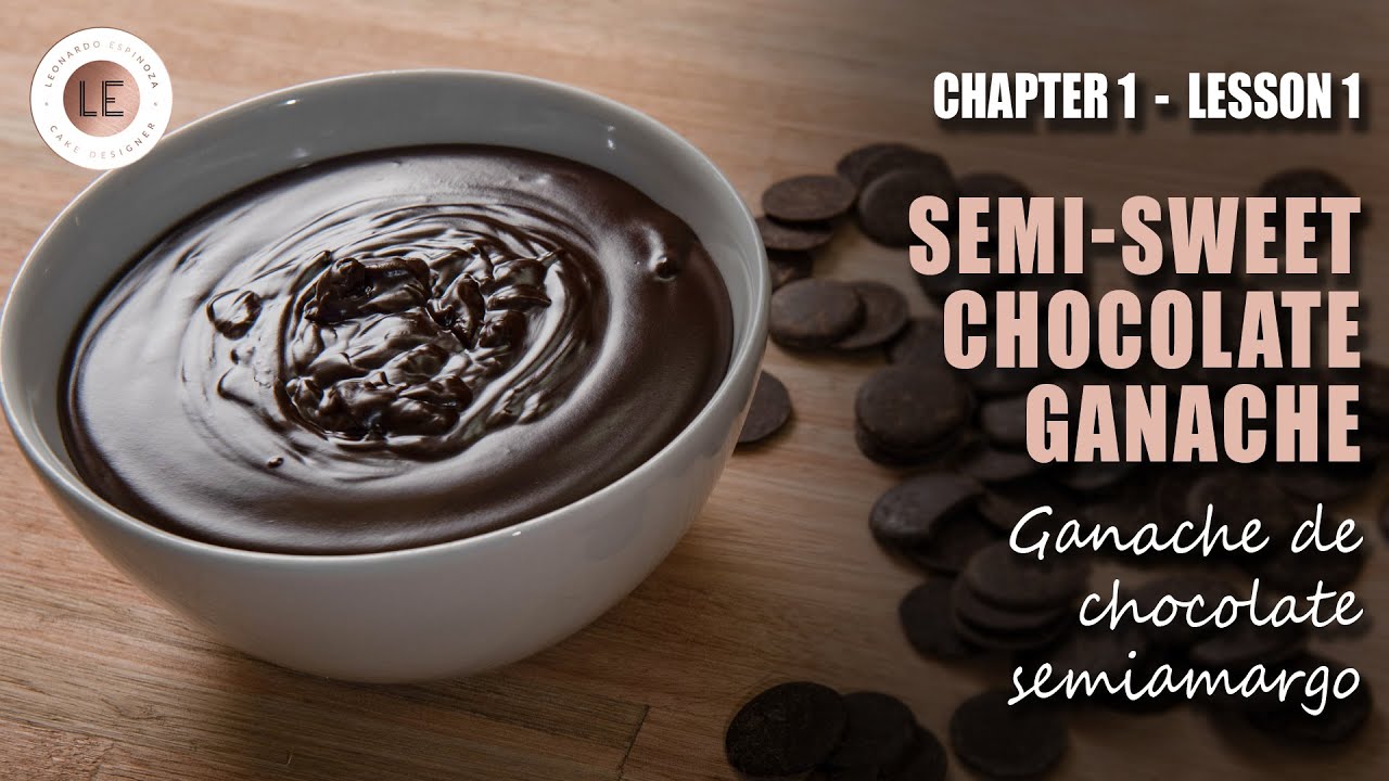 GANACHE de CHOCOLATE SEMIAMARGO | Para CUBRIR pasteles | Receta fácil