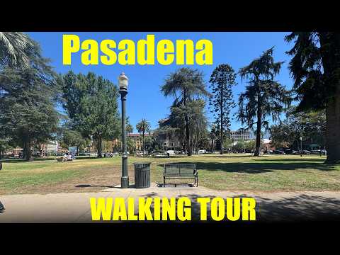 Downtown Pasadena Walking Tour: Colorado Blvd, Central Park & The Shrinking Bench [4K]