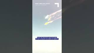 Pilot captures aftermath of SpaceX Starship explosion from plane #shorts