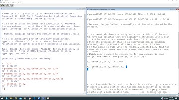 finding probability for sampling distribution of the sample mean using R