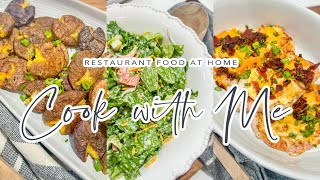 COOK WITH ME // RESTAURANT STYLE DINNER AT HOME // LOW CARB DINNER // CHARLOTTE GROVE FARMHOUSE