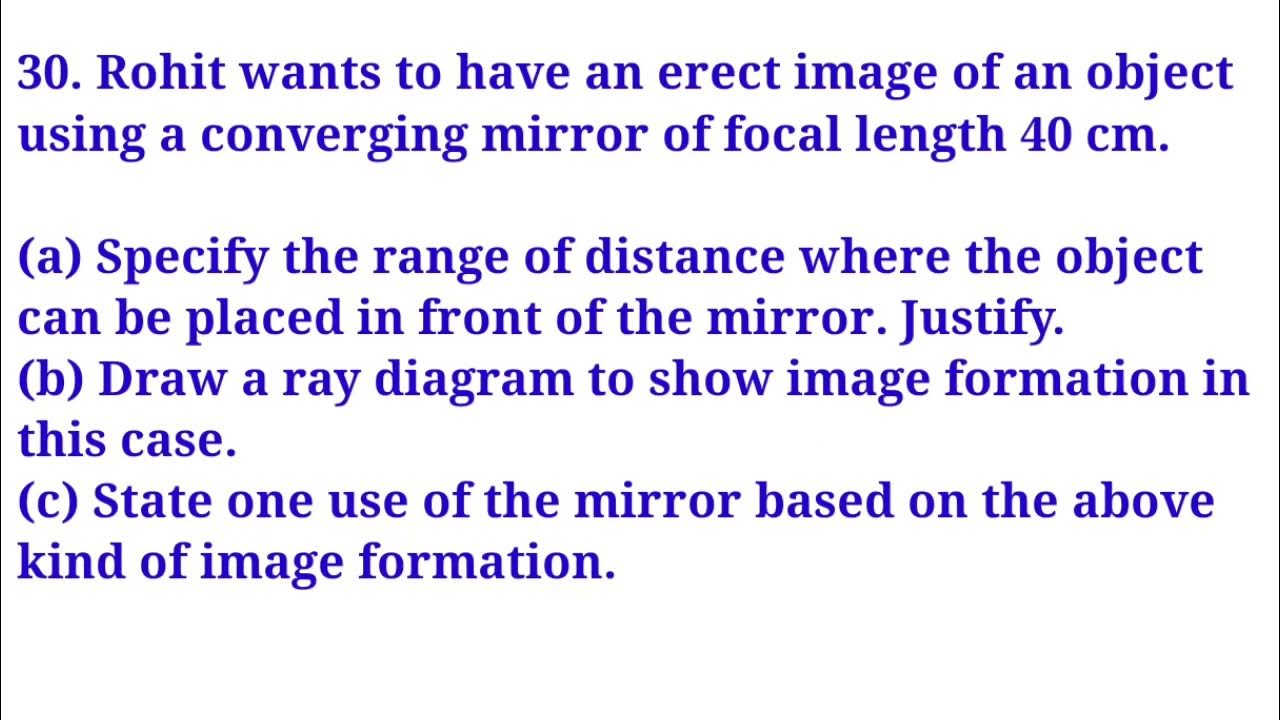 Rohit wants to have an erect image of an object using a converging
