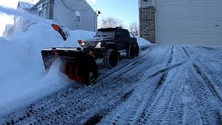 Traxxas TRX6 Mercedes G63 6x6 RC 3D Snowblower Truck Throwing Snow VL6 #shorts #rc #trending #snow