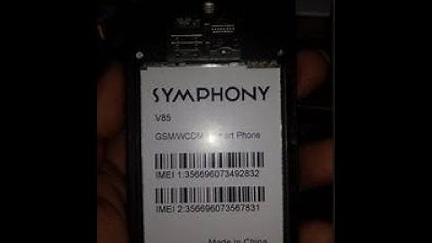 How to symphony V85 filash 100%ok