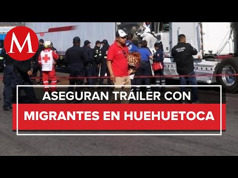 En el Estado de México aseguran tráiler que transportaba migrantes