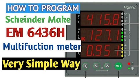 Programming, Setting & Configuration of Schneider Conzerv MFM EM6436H #dronveer #ENERGYMETER #EM6436