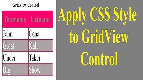 apply customize css style asp.net gridview control