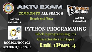 U1P4 | PYTHON PROGRAMMING BTECH 2ND YEAR One shot | AKTU | Latest Syllabus |Civil Mantraa All Branch