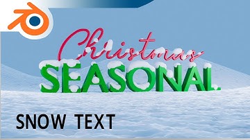 Snow Text Title  -  Blender 3D Tutorial