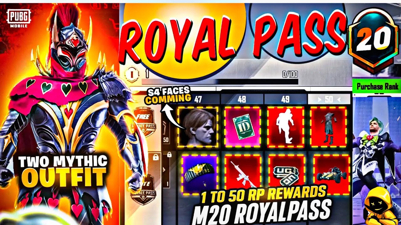 M20 Royal Pass Pubg Mobile || M20 ROYAL PASS 1 TO 50 REWARDS ( PUBG MOBILE )