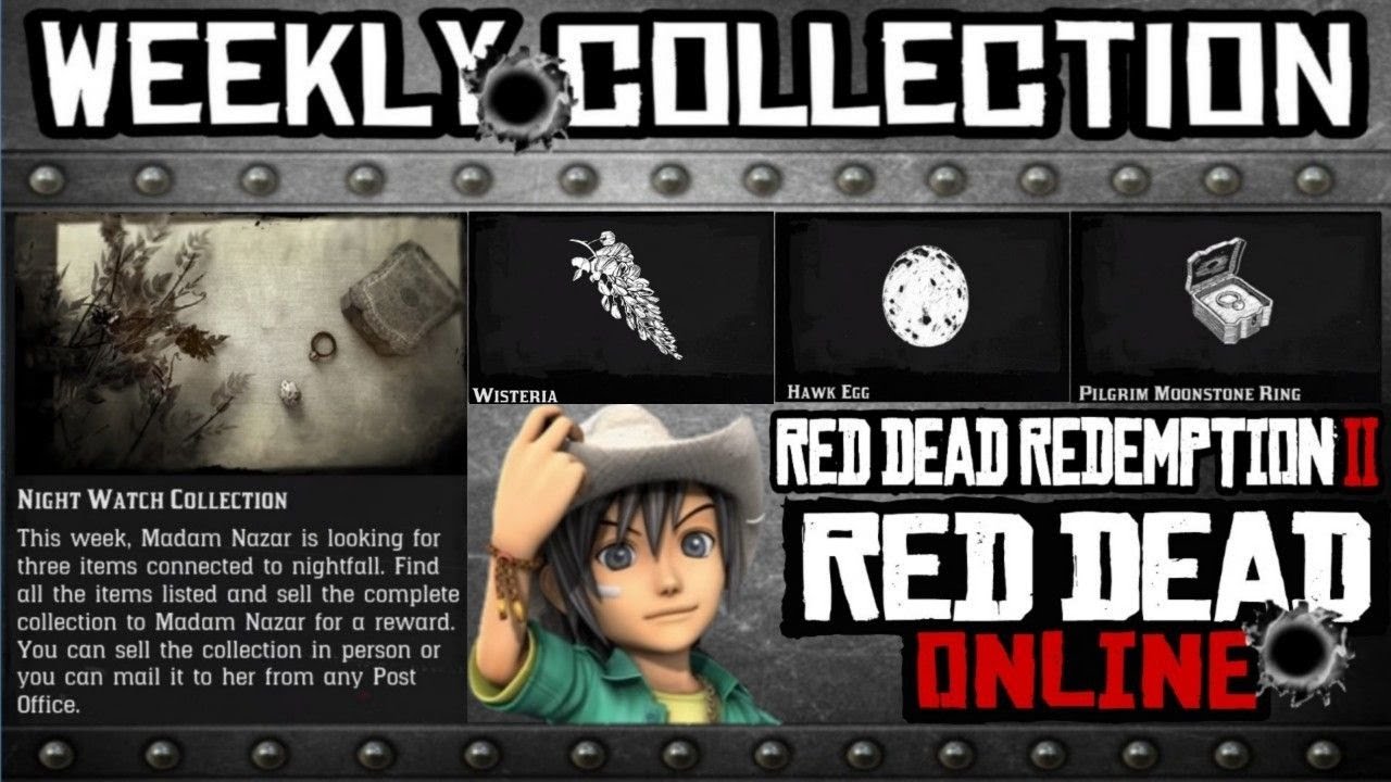 Night Watch Collection locations February 9 2025 - Red Dead Online Weekly Collection