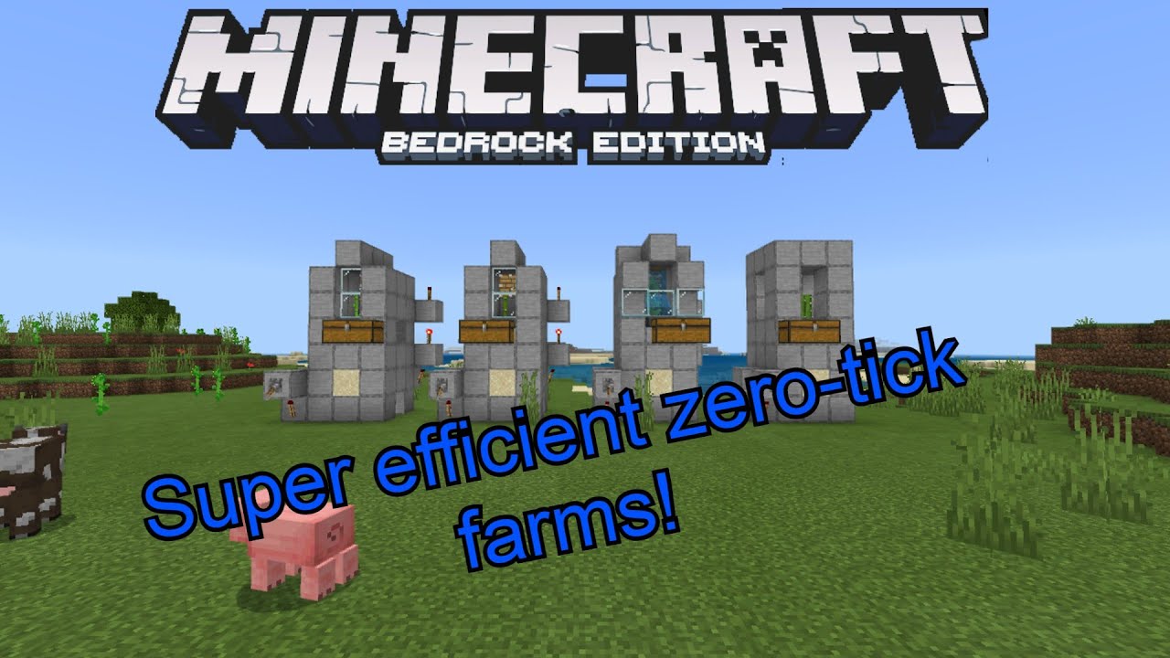 Minecraft Bedrock 1.16Super efficient zerotick farms! YouTube