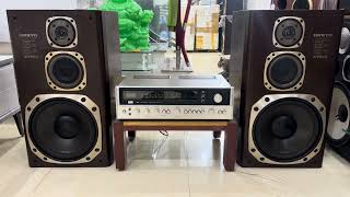 Onkyo D-77XX vân gỗ + sansui QRX-5001 hay hết nước chấm.lh zalo 0766388887