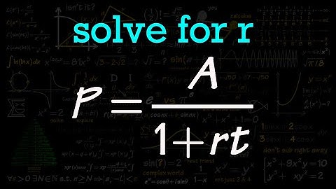 How to solve for a variable from a formula
