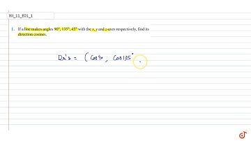 If a line makes angles `90^o,135^o,45^o` with the x, y and z-axes respectively, find its directi...