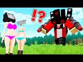 TITAN JJ Met TV WOMAN in VILLAGE in Minecraft! CAN IT BE A TRAP? JJ Save Village Minecraft - Maizen