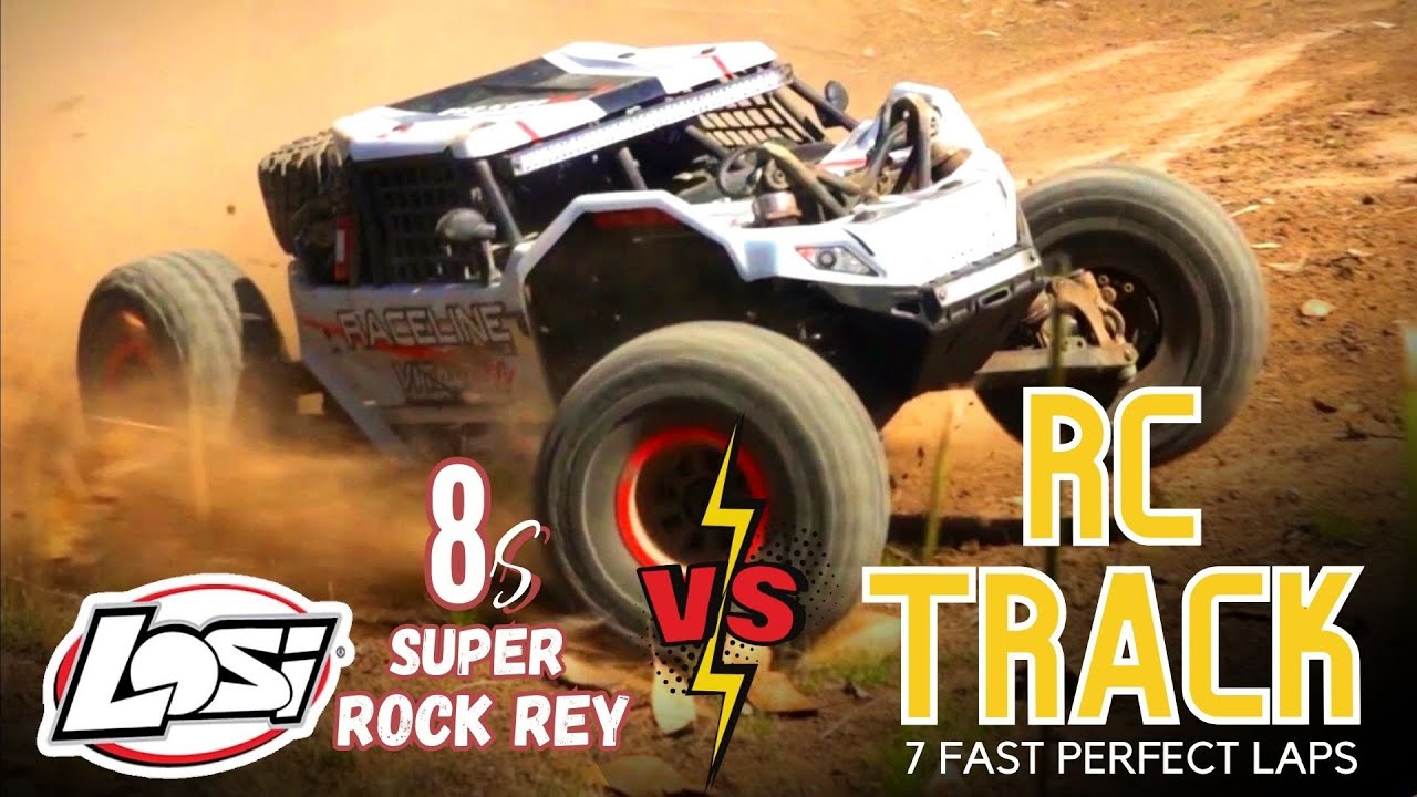 LOSI Super Rock Rey 1/6 | Crazy 8s power | 7 insane laps | RC car ...