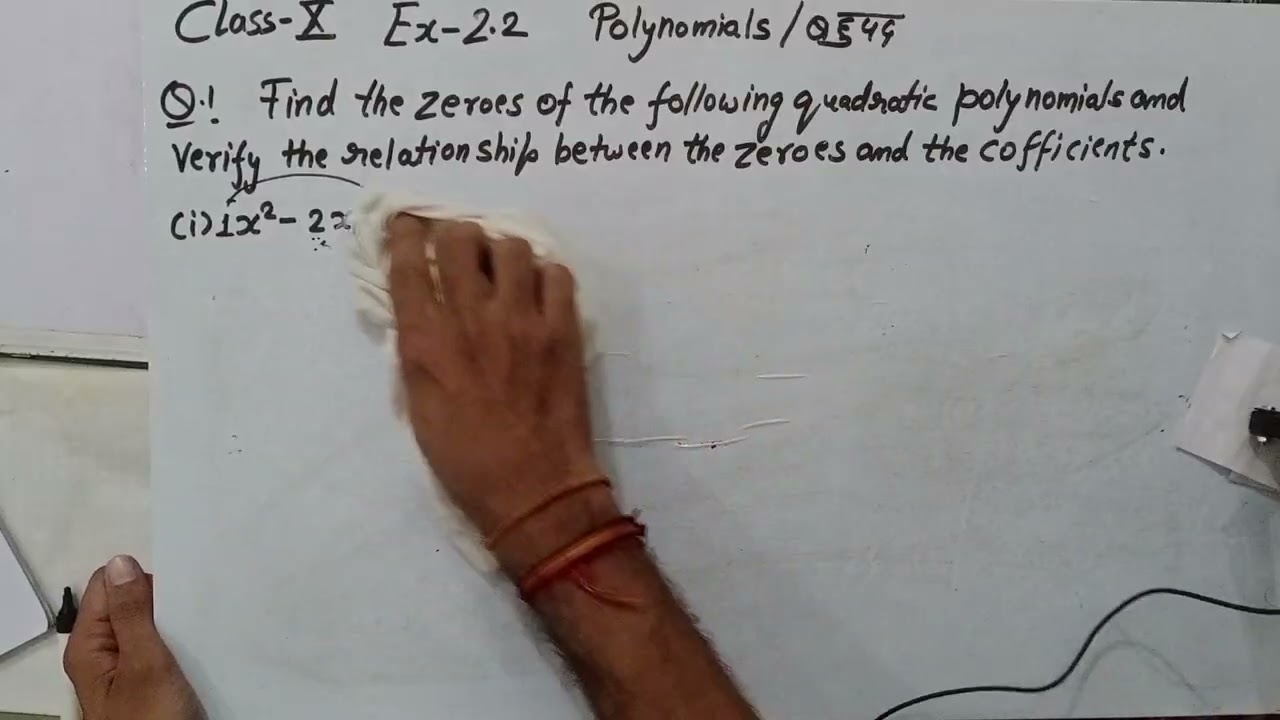 Class 10 ex 2.2Polynomials Qn.1(i,ii) 
