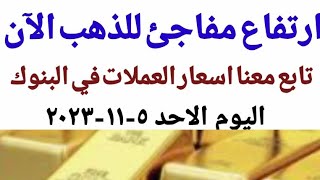 اسعار الذهب الآن في مصر | اسعار العملات في البنوك اليوم الأحد ٢٠٢٣/١١/٥