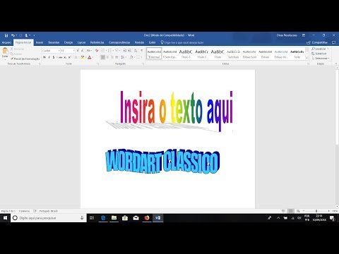 Vídeo: Como Estilizar Um Título Em WORD Usando WordArt