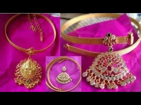 22k Gold Addiga Necklace with Rubies, Emeralds & CZ | GN5601 - Royal Indian  | Totaram Jewelers - YouTube