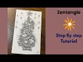 Creative And Relaxing Christmas Tree Zentangle Art