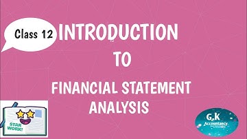 12th Accountancy Chapter8(Introduction to Financial Statement Analysis )