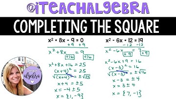 Algebra 1 - Solving Quadratic Equations by Completing the Square