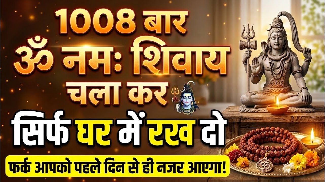 सिर्फ घर में चला कर छोड़ दें, चमत्कार खुद देखें - 1008 बार ॐ नमः शिवाय