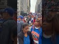 Knicks fans take over garbage truck outside the World Trade Center #shorts