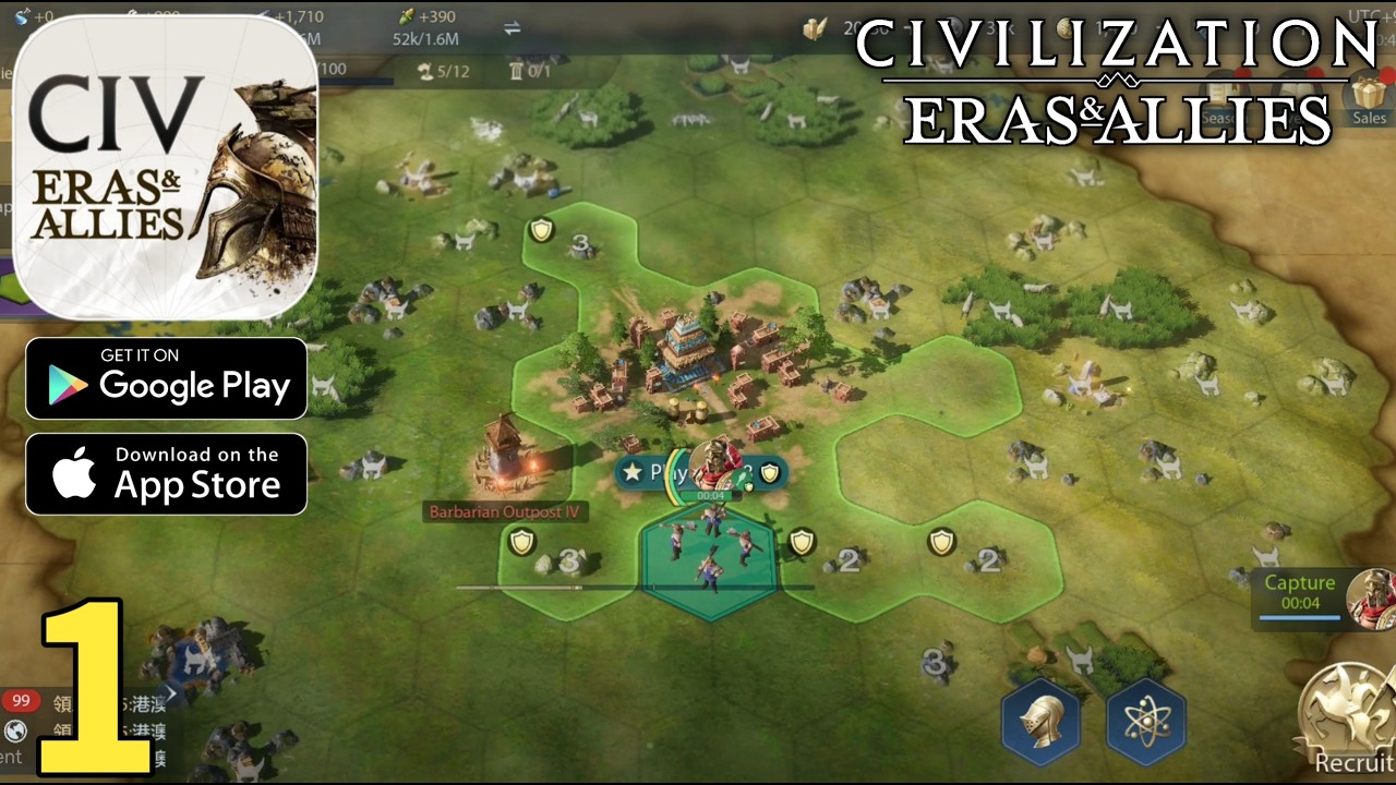 Civilization Eras & Allies 2K Gameplay Walkthrough Part 1 (ios, Android