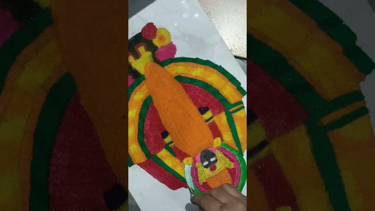 Ready rangoli second layer..