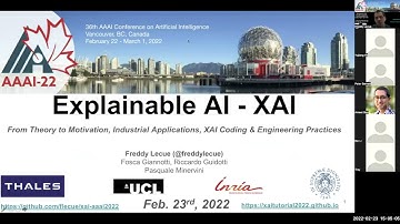 AAAI22 - On Explainable AI - Tools - XAI Coding And Engineering Practices