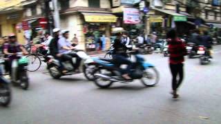 Vietnam, Hanoi, Old Quarter traffic
