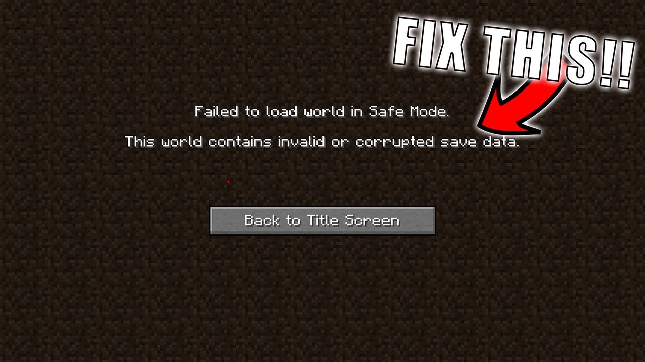 How to Fix a Corrupted Minecraft World or Restore From Backup