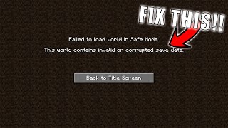 How To Fix CORRUPTED Minecraft Worlds!! screenshot 3