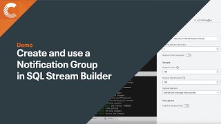 Create And Use A Notification Group In Sql Stream Builder