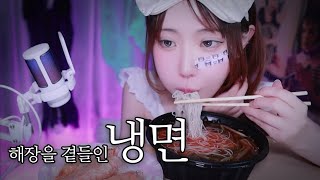 이제 2025년 끝 마지막 숙취는 열무 불냉면 해장 & 김치만두 먹방 Hangover Naengmyoen With Kimchi Mandu Mukbang