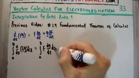 Vector Calculus for Electromagnetism 33 : Integration by Parts Rule 1