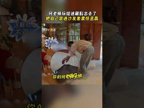 #何炅 把自己装进沙发震惊#丞磊 #我们的宿舍 #OurDormitories #mangotv