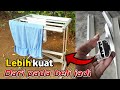 Jemuran kain duduk dari bahan  aluminium sisa