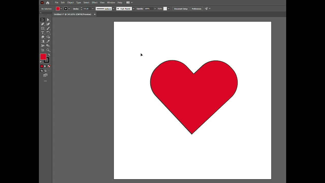 Love Emoji Drawing in Adobe Illustrator | Vector Art Tutorial
