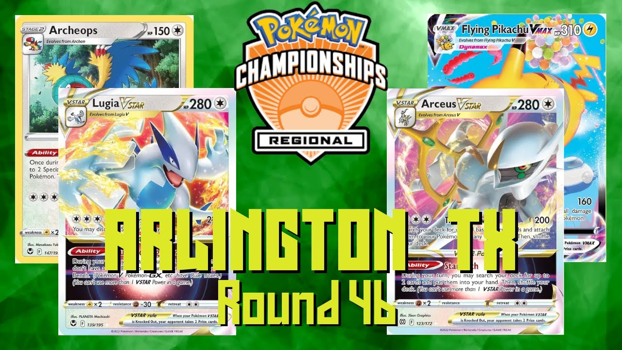 Lugia VSTAR vs Arceus/Flying Pikachu - Pokemon TCG Arlington Regionals Round 4b