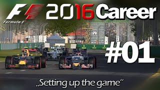 F1 2016 Career #01: Setting up the Game (PC)