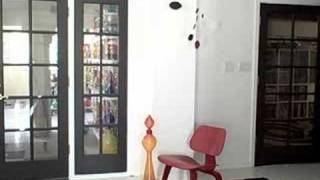 Fun Purple Mcm Hanging Art Mobile By Atomicmobiles.com - With Eames Chair Blenko