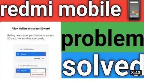 Allow access Gallery needs access to "modify or delete the contents of your SD card" to work normall