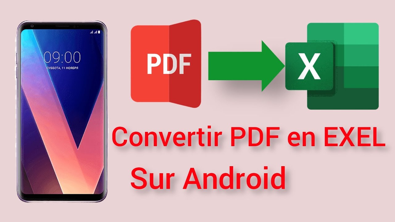 comment convertir un fichier PDF en fichier excel sur Android - YouTube