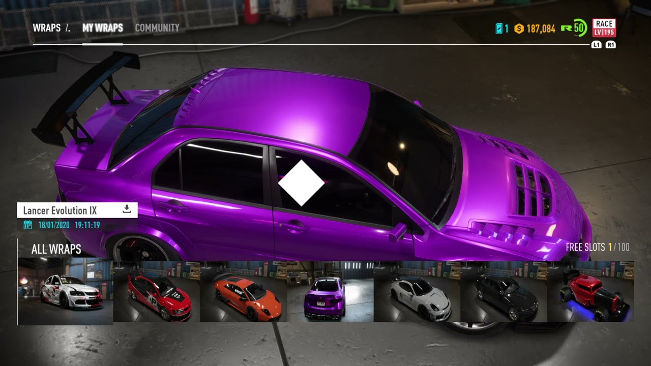 Customizing the evo 8 NFS PAYBACK
