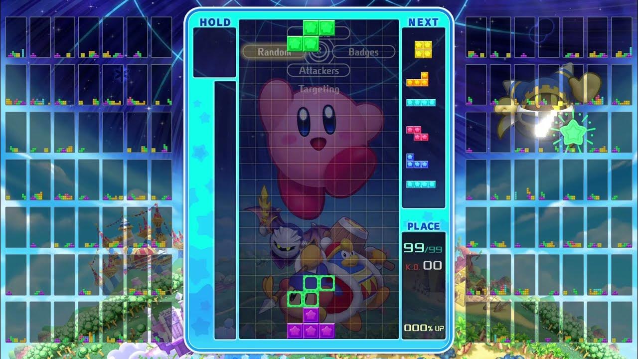 Tetris 99 Unlocking Kirby Return to Dreamland Deluxe Theme (Nintendo
